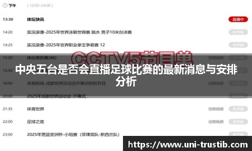 中央五台是否会直播足球比赛的最新消息与安排分析